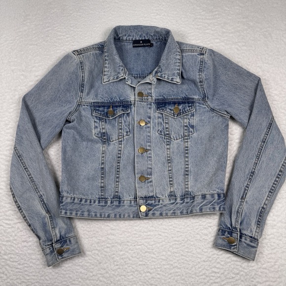 Pomander Place Jackets & Blazers - Pomander Place Denim‎ Jean Jacket Blue Size Small Shoulder Pads Retro Trucker